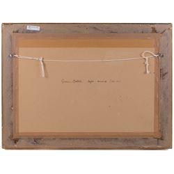 Giovanni Battista (Italian 1858-1925): Naples and Vesuvius, gouache signed 30cm x 51cm