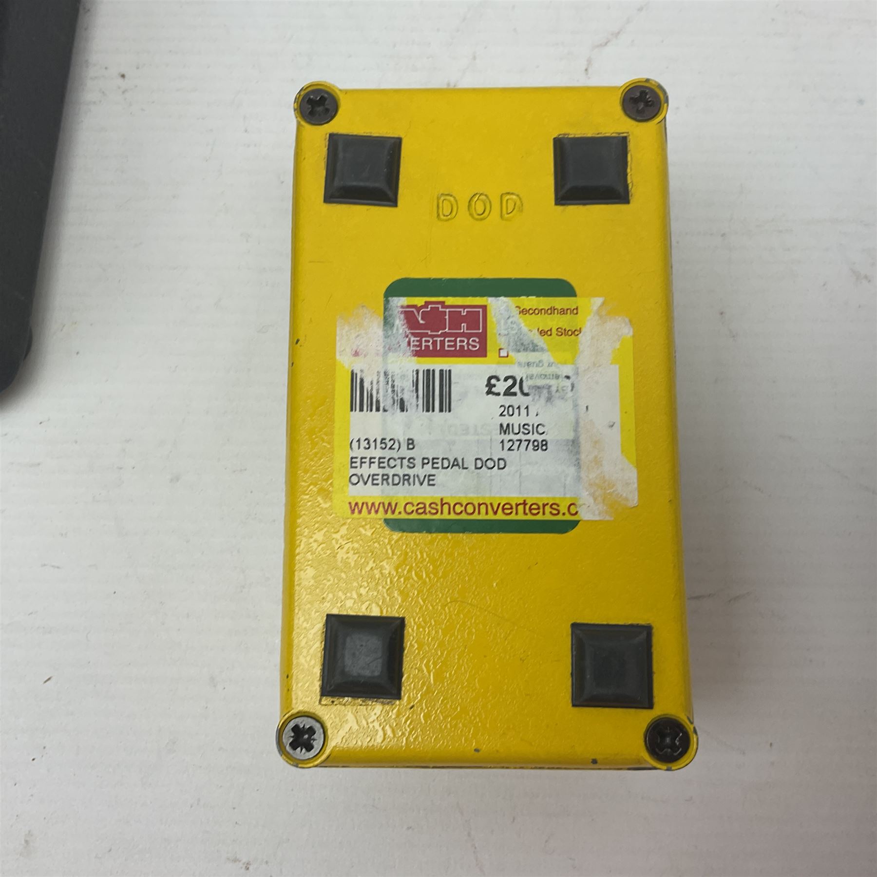 Three guitar pedals, to include Dunlop Crybaby Wah, Model GCB-95, Digitech Turbo Flange stereo flanger and a DOD Overdrive Preamp/250 
