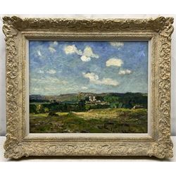 Reginald Grange Brundrit RA ROI (British 1883-1960): 'Castle Bolton', oil on canvas, signed and titled verso 35cm x 45cm