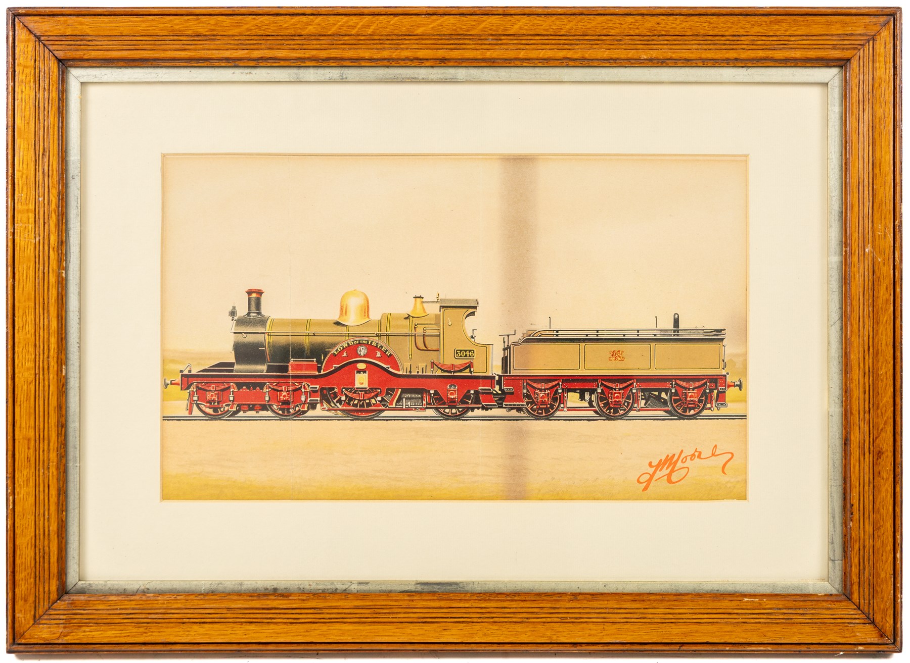 After Edwin Thomas Rudd (British 1861-1940): An East Coast Flier, Great Western Railway no. 3047 'Lord of the Isles', Midland Railway no. 116 and Caledonian Railway no. 769, four coloured prints max 21.5cm x 37.5cm (4)