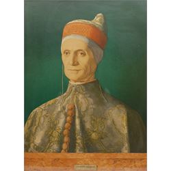 After Giovanni Bellini (Italian 1428-1516): 'Portrait of Doge Leonardo Loredan', colour print pub. Medici Society 50cm x 36cm