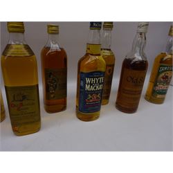 Twelve bottles of blended Scotch whisky, including Finest Reserve Glen Nevis, Morton's, Piper etc, various contents and proofs (12)