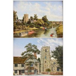 Brian Tovey (British 1943-): 'Bidford-on-Avon' Landscapes, pair oils on canvas signed, one...