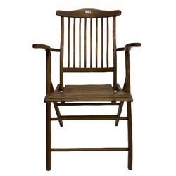 Edwardian mahogany plant stand, mahogany plant stand, two smokers stands, mahogany centre table, side table with drawer, hardwood folding chair, Edwardian mirror glazed corner cabinet and an occasional table (9)