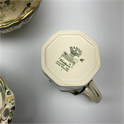 Collection of Various Masons Chartreuse and Mandalay Ironstone China, comprising a graduated set of three jugs, ladle, tureen, four serving dishes and two serving bowls 