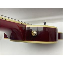 Epiphone Gibson Les Paul electric guitar c2004 with red sunburst finish, serial no.U02030418; L100cm; in fitted hard case