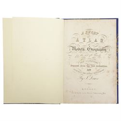 Sidney Hall's Travelling Atlas with all the Railroad with folding maps and advertisements and  Dower's Short Atlas of Modern Geography, rebound