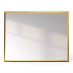 Contemporary giltwood wall mirror, of rectangular form with moulded frame