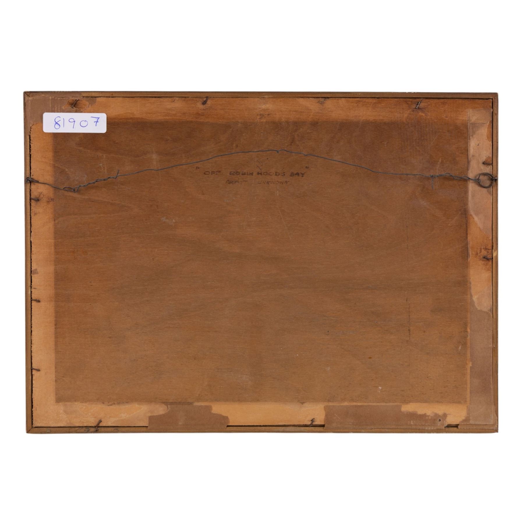 George Weatherill (British 1810-1890): 'Off Robin Hood's Bay', watercolour and pencil unsigned, titled verso 14.5cm x 24.5cm