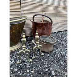 Collection of metal ware - copper coal scuttle, brass coal scuttle etc. - THIS LOT IS TO BE COLLECTED BY APPOINTMENT FROM DUGGLEBY STORAGE, GREAT HILL, EASTFIELD, SCARBOROUGH, YO11 3TX