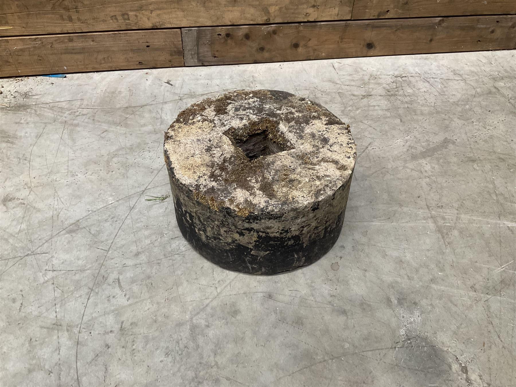 Collection of 9 decorative stone garden objects including sun dial small troughs mill stone and more,