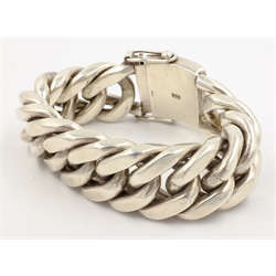  Heavy silver curb chain bracelet hallmarked approx 13.5oz  