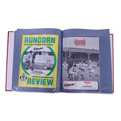 Comprehensive collection of approximately two-hundred Scarborough FC football programmes for the 1983/84, 1984/85,1985/86 and 1986/87 seasons, all filed within eight dedicated Scarborough FC red Home and Away binders 