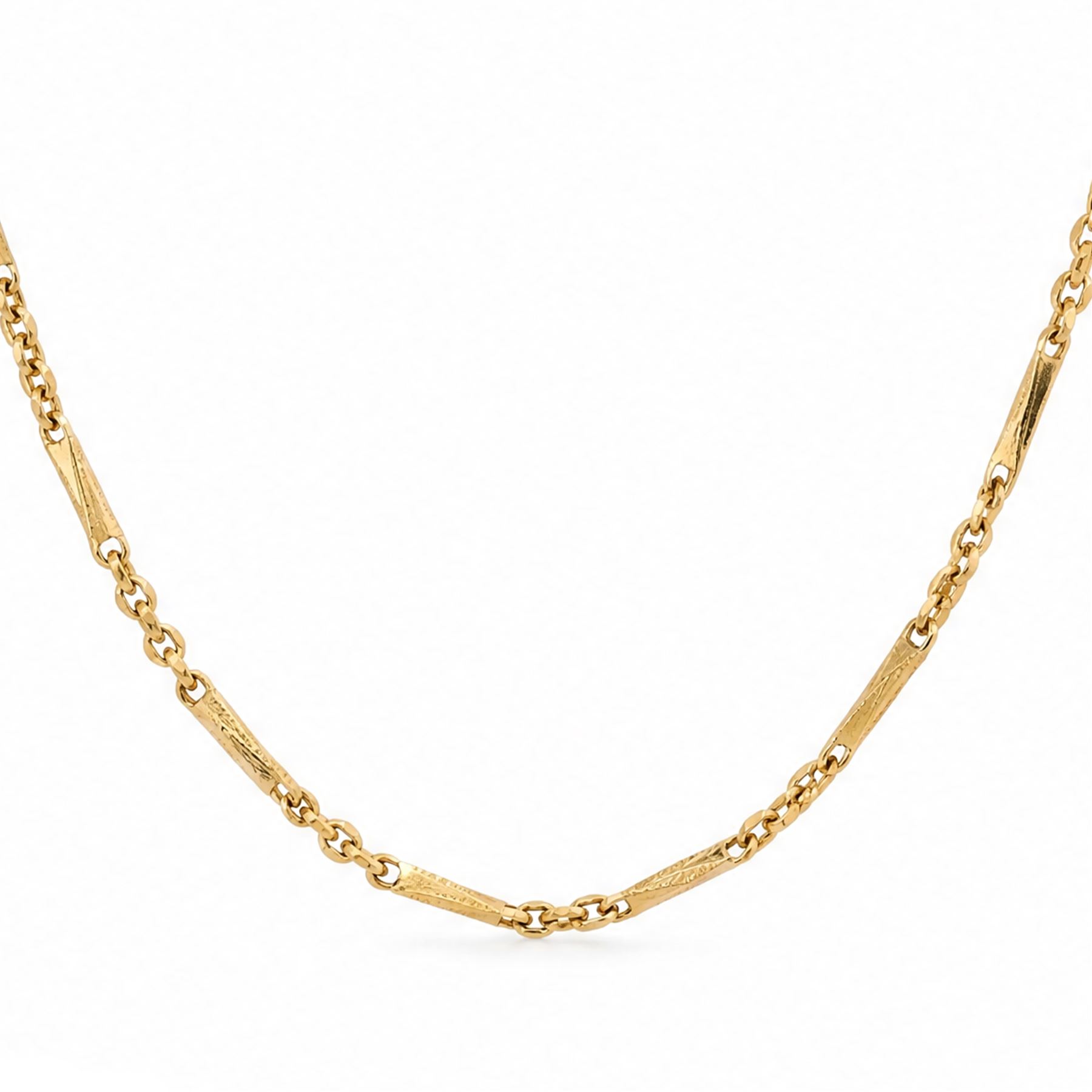 21ct gold fancy link chain necklace