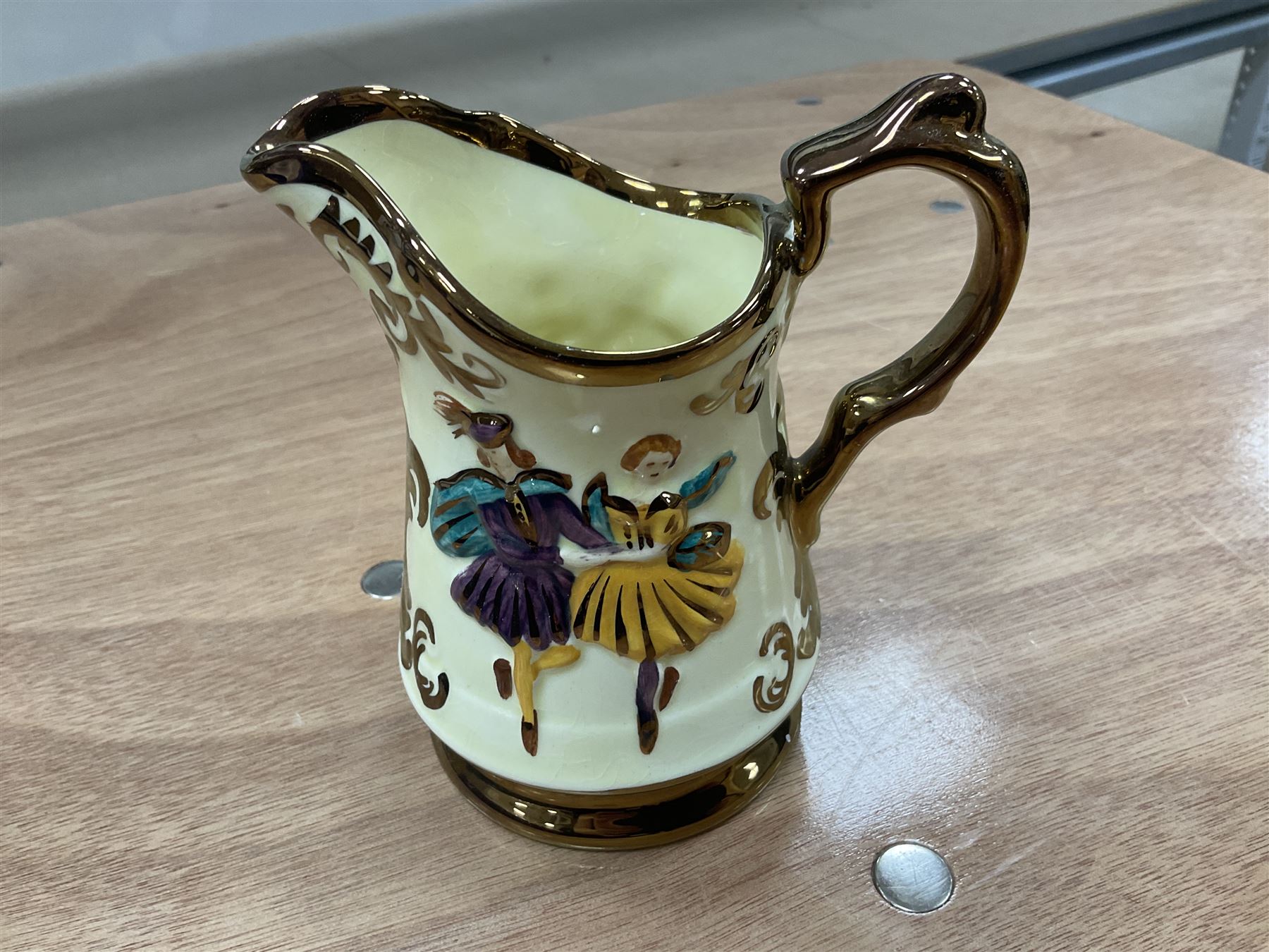 Old Tupton Ware floral decorated mantle clock, Wade Festival jug, Winsor tea wares and other ceramics, together with a collection of silver plate including blue glass lined salts, cutlery sets etc, two boxes 