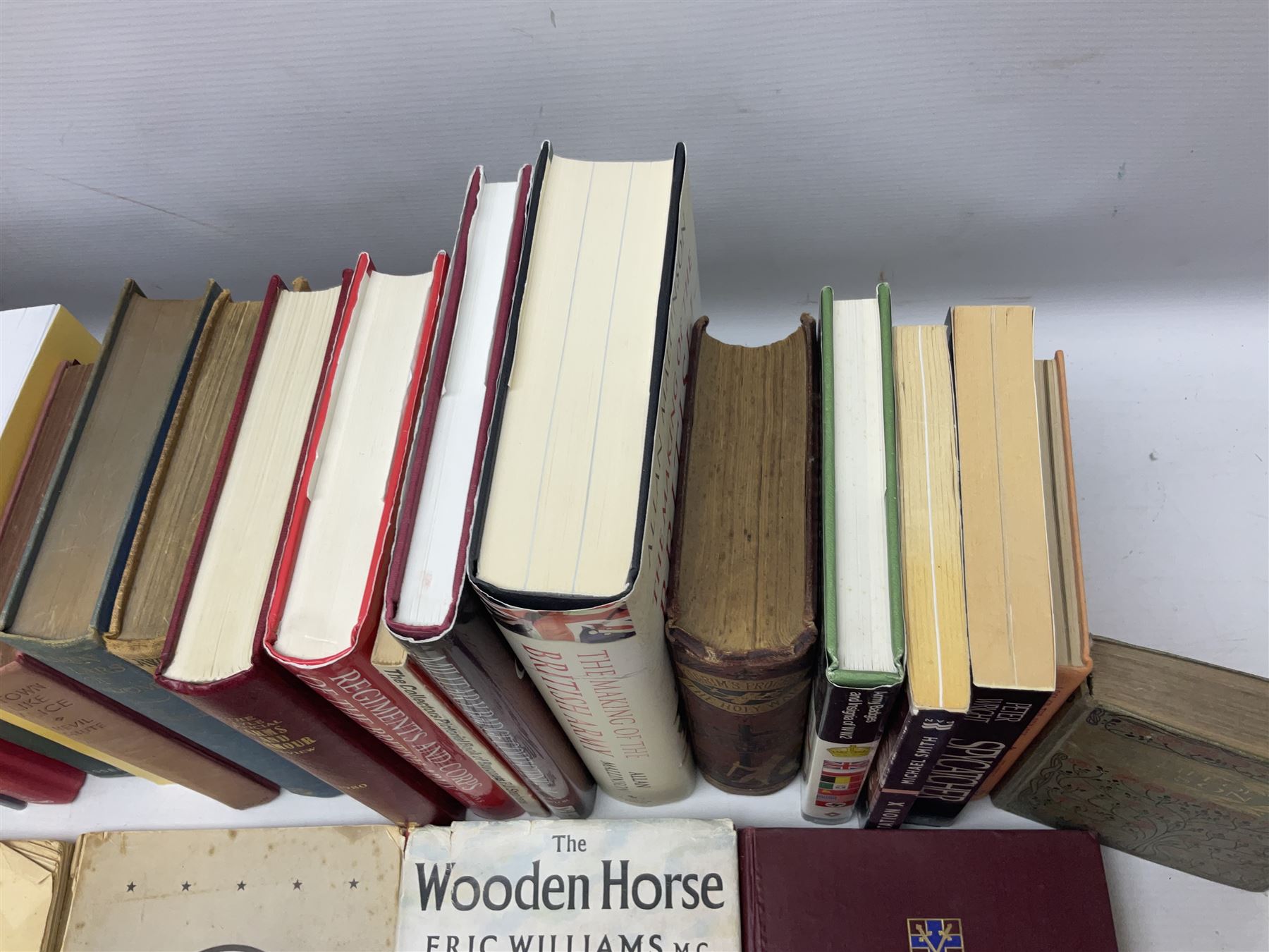 Thirty-five books of military interest including WW2, collector's reference books, fiction etc