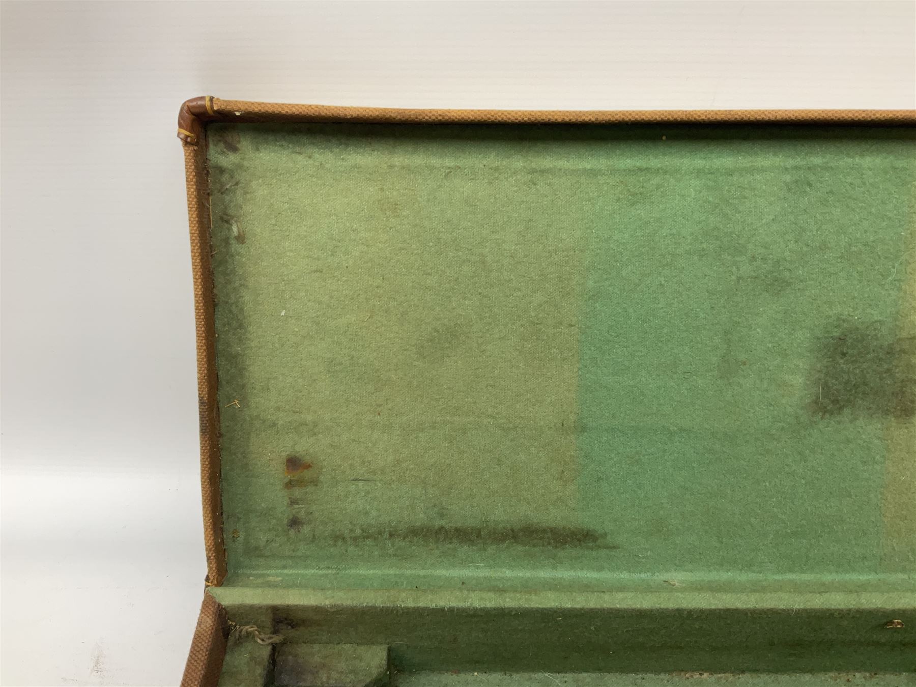 Canvas and leather bound shotgun case, up to 30.5” barrels