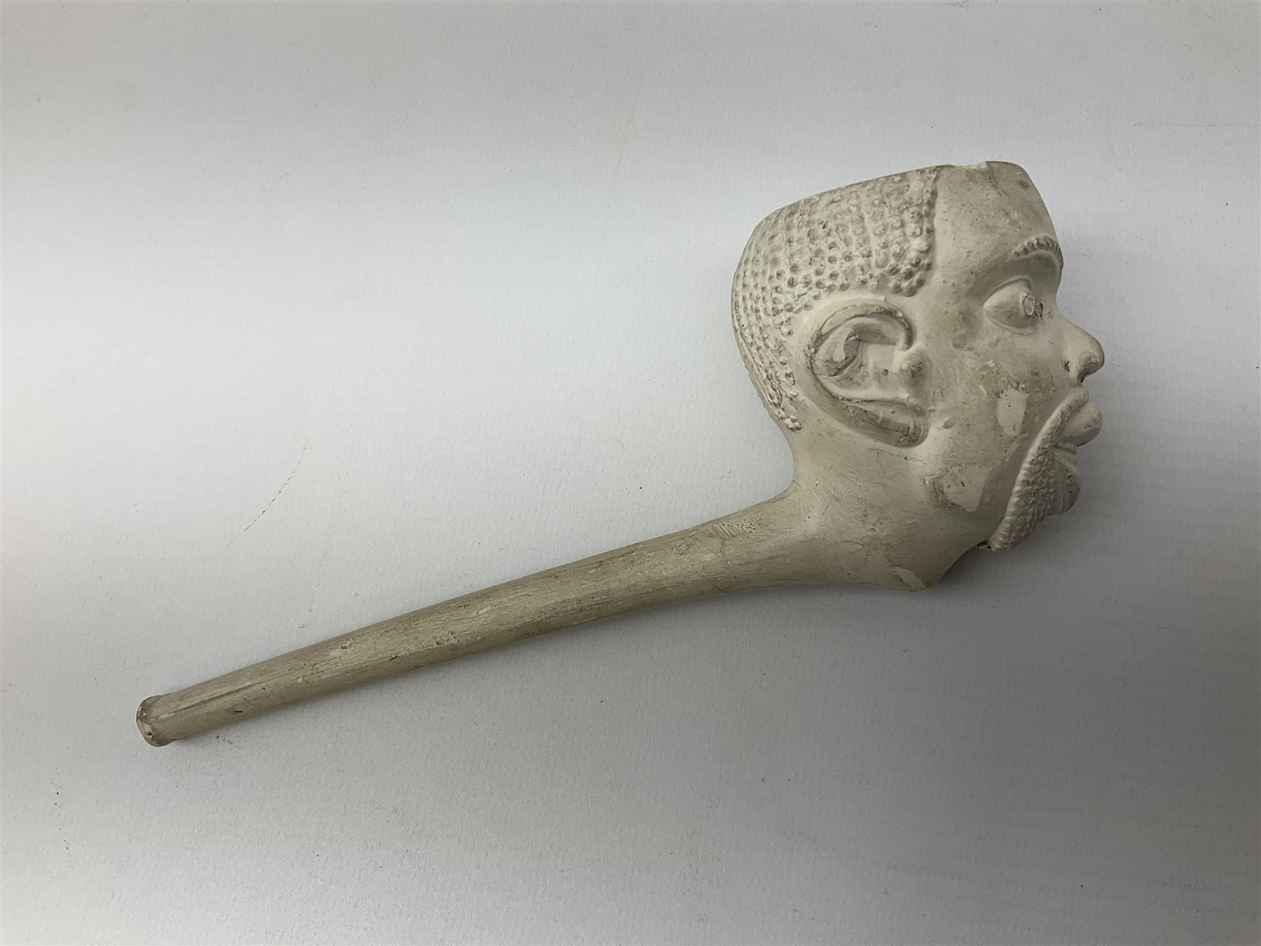  Early Victorian marriage mug for Thomas and Caroline Parkinson dated 11th Sept. 1845 Hull H8cm, similar christening mug for their daughter Hannah Matilda, blue/white transfer printed pot lid with base for Francis Earle, Pharmaceutical Chemist, 22 Market Place, Hull with central study of Holy Trinity Church and clay pipe, the bowl as man's head (4)  