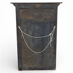 Early 19th century Regency mahogany pier glass, the original rectangular mirror plate within fluted pilaster uprights, with satinwood and rosewood crossbanded and inlaid frieze above