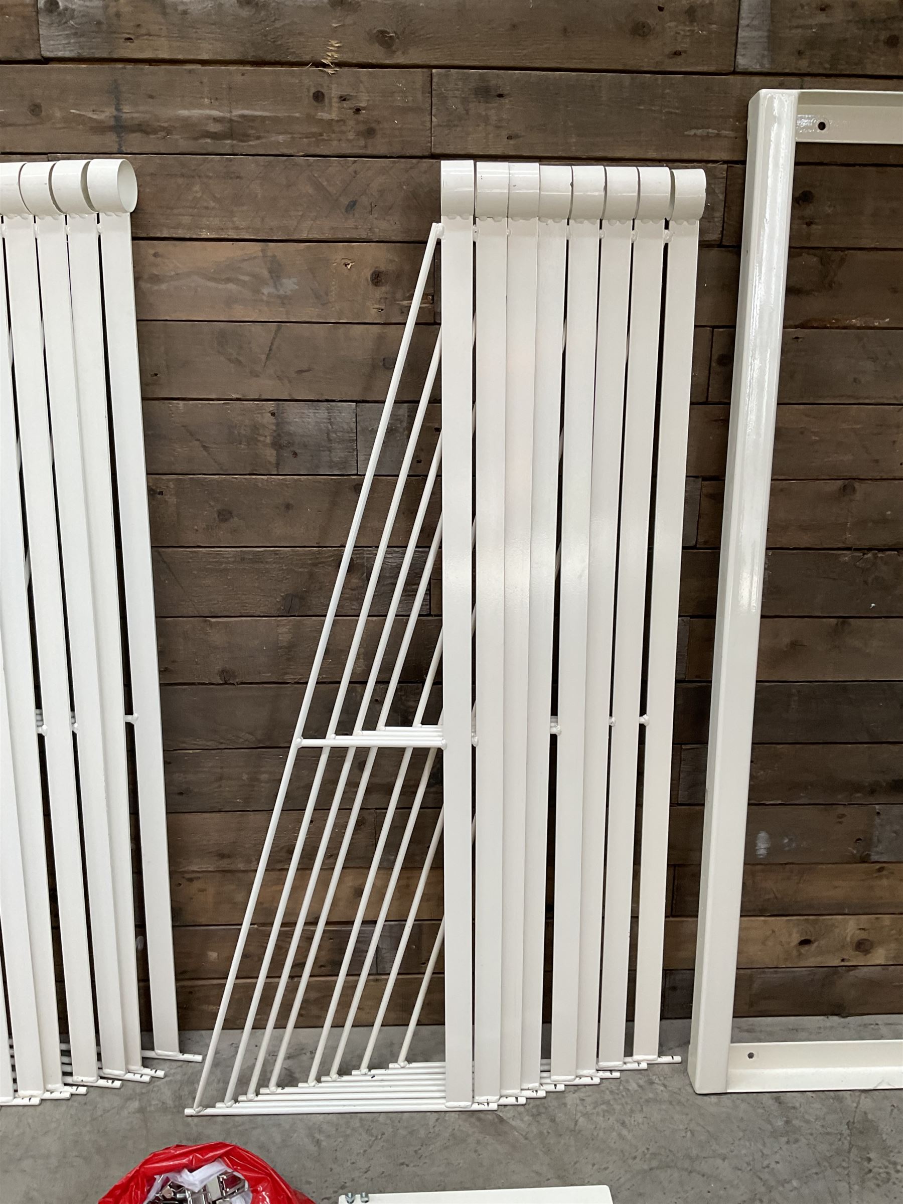 Commercial wall hanging rug display rack