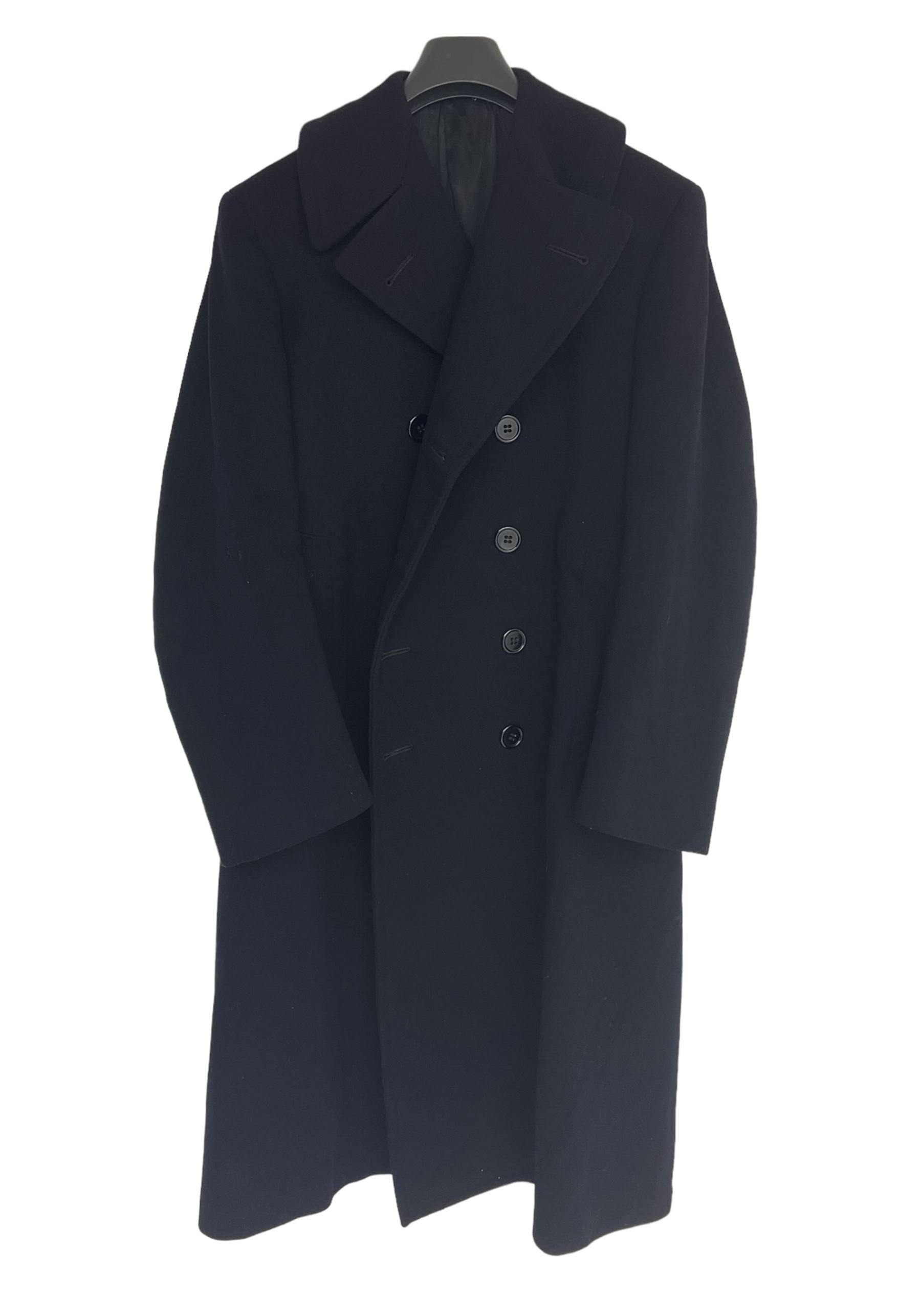 WW2 French Naval Officer's greatcoat; bears label 'Hirsch Tyler Company Uniforms 10th & Berks Sts Philadelphia Penna.'