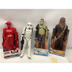 Star Wars - seven Jakks Pacific Big-Figs comprising Praetorian Guard, Chewbacca, Finn, C-3PO, First Order Snowtrooper, Ezra Bridger and Kanan Jarras; all boxed with factory fixings; and another unboxed Stormtrooper (8)
