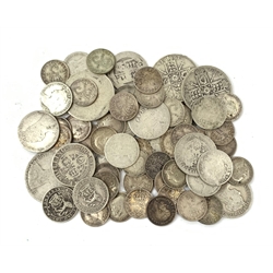 Approximately 160 grams of pre 1920 Great British silver coins 