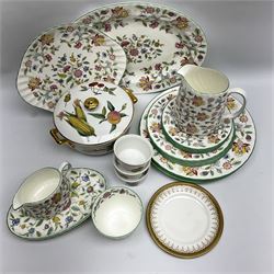 Minton Haddon Hall patterned tea and dinner wares, to include  serving platter, cake plate, two jugs, dinner plates etc together with other ceramics