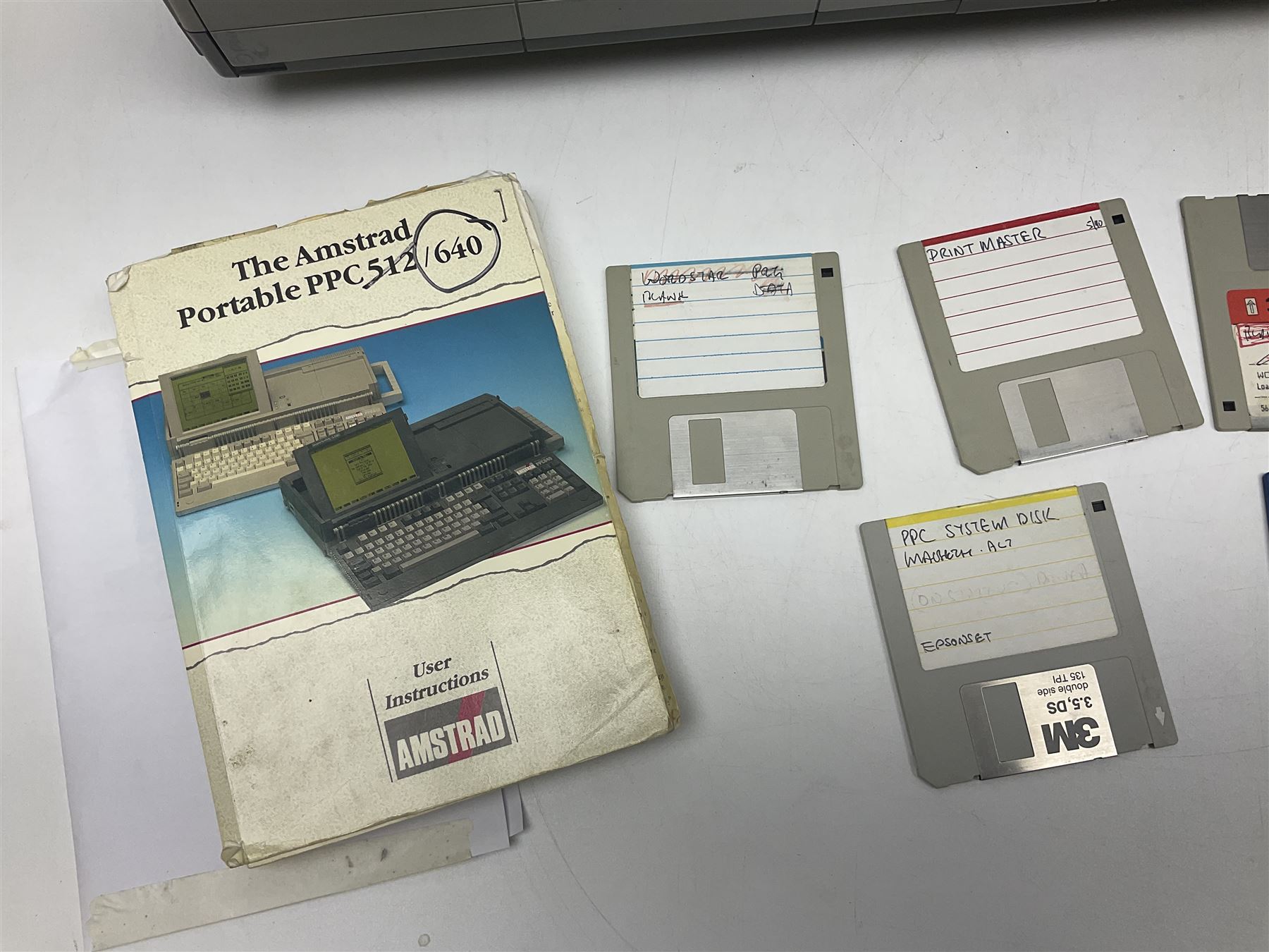 Amstrad PPC640 computer, with accessories