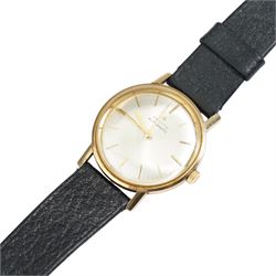 Zenith gentleman's 9ct gold automatic presentation wristwatch, on leather strap