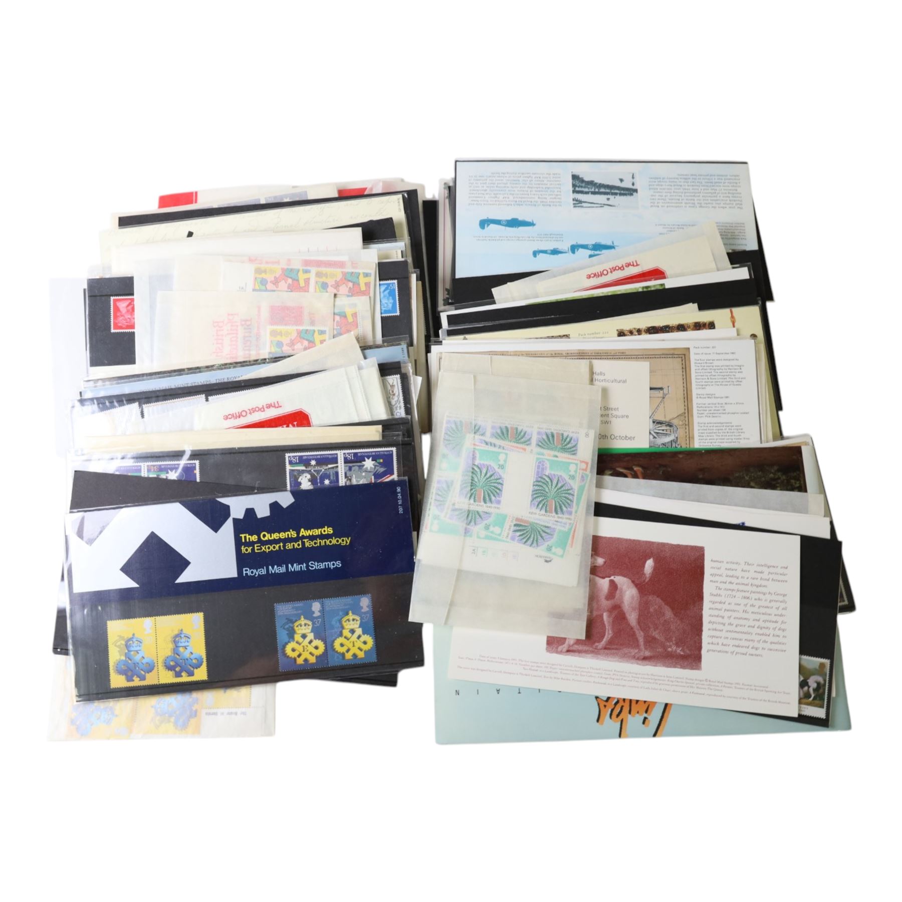 Queen Elizabeth II mint decimal stamps mainly in presentation packs, face value of usable postage approximately 180 GBP