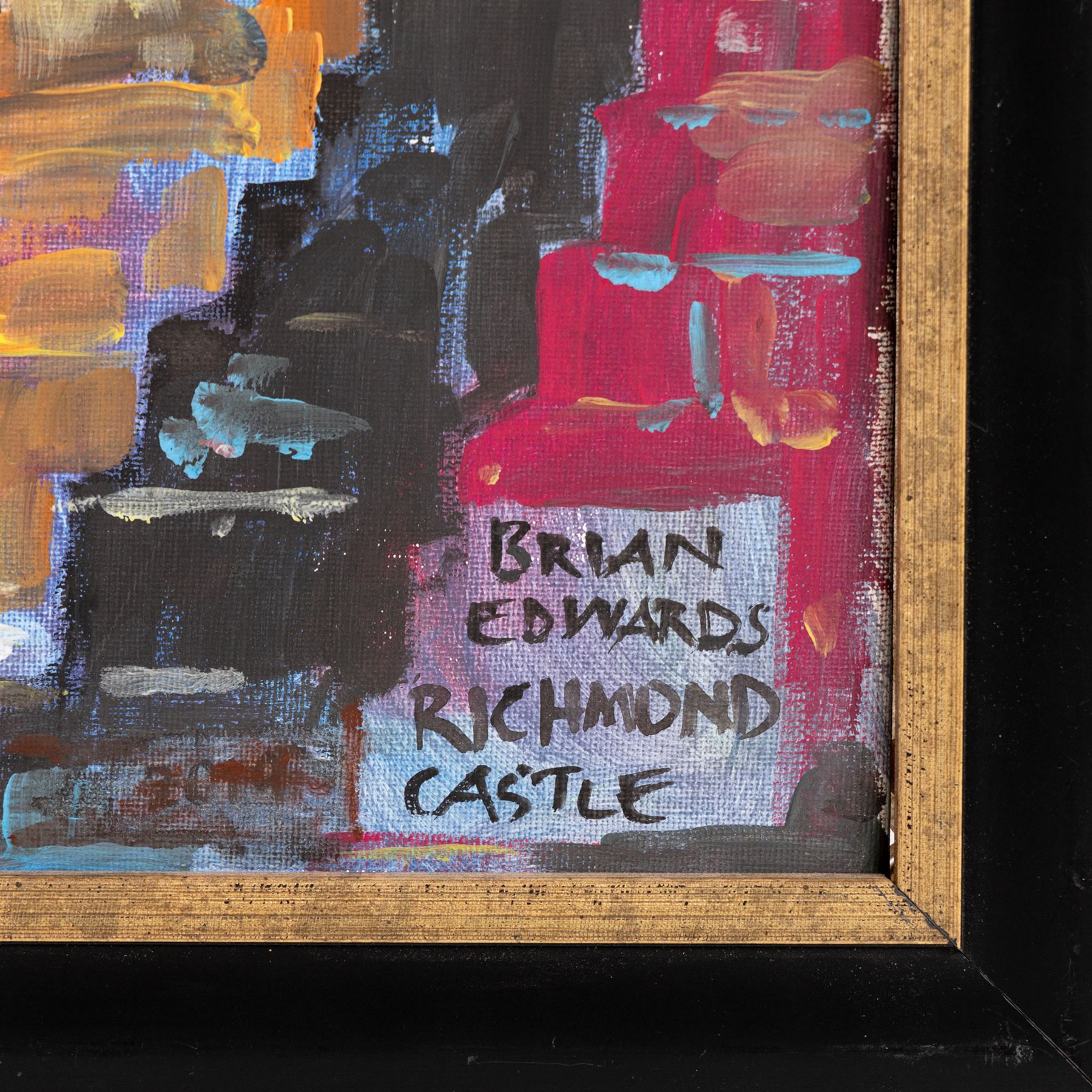 Brian Edwards (British 1944-): 'Richmond Castle', acrylic on canvas signed and titled 39cm x 50.5cm
Notes: Dr Brian Edwards is Emeritus Professor of Architecture at ECA Edinburgh University. He is the author of the book ‘Understanding Architecture through Drawing’, has exhibited at the Edinburgh Festival, the RSA and architecture section of the RA Summer Exhibition. As a retired architect, his paintings explore the interface between art and architecture