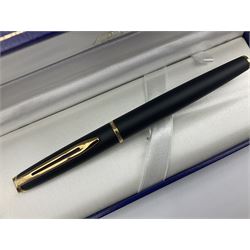 Waterman Hemisphere fountain pen and matching ballpoint pen, both in presentation boxes