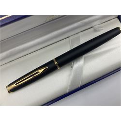 Waterman Hemisphere fountain pen and matching ballpoint pen, both in presentation boxes