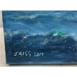 Jack Rigg (British 1927-): Hull Trawler off Scarborough, oil on canvas signed and dated 2017, 46cm x 61cm (unframed) 
Notes: one of the final paintings done by Rigg before he retired from painting.