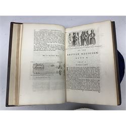 William Borlase; Observations on the Antiquities Historical and Monumental of the County of Cornwall, 1754, printed by W. Jackson, High Street, Oxford, leather bound iwth gilt detailing and lettering to spine