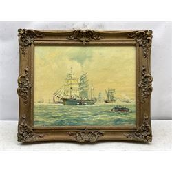 Derrick Smoothy (British 1923-2009): 'On the Mersey', oil on canvas signed 39cm x 49cm