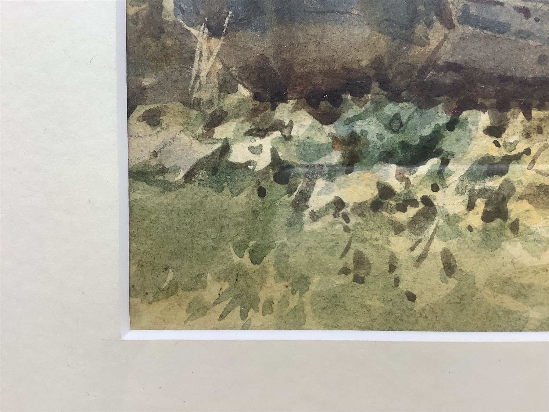 John Gutteridge Sykes (British 1866-1941): Boats at Port Mulgrave, watercolour signed l.l. 22cm x 34cm