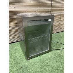 CocaCola stainless steel mini fridge  - THIS LOT IS TO BE COLLECTED BY APPOINTMENT FROM DUGGLEBY STORAGE, GREAT HILL, EASTFIELD, SCARBOROUGH, YO11 3TX