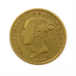 Queen Victoria 1866 gold half sovereign coin