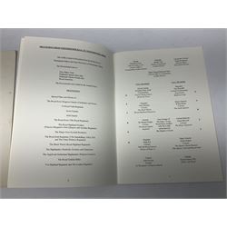 Queen's Silver Jubilee order of service for 'Ceremonial a thanks giving service at St Paul's Cathedral' and Westminster Abbey order of service for 'Funeral of Her Majesty Queen Elizabeth The Queen Mother'