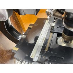 Three microscopes, comprising Ernst Leitz Wetzlar, W Watson & Sons service II no 125485, W Watson & Sons Bactil binocular no 115722, all boxed  