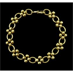 9ct gold fancy circular link bracelet, Birmingham 2000