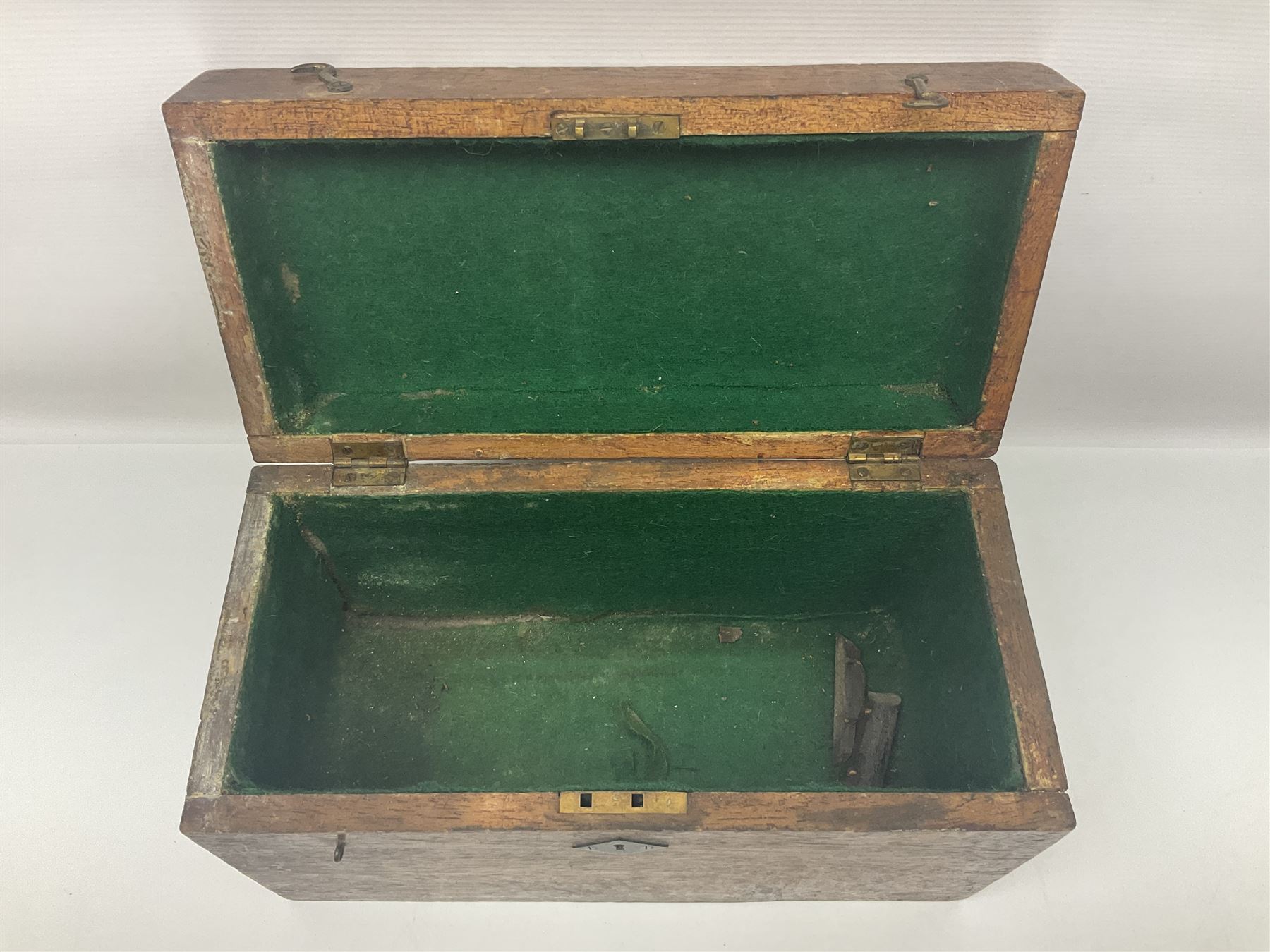 19th Century inlaid rosewood Flutina accordion, stamped Busson of Paris, having sixteen mother of pearl keys and six fold floral decorated bellows L30cm; in baize lined mahogany box