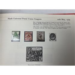 Royal Mail Queen Elizabeth II mint stamps in presentation packs, three part filled Stanley Gibbons 'Great Britain Special Stamps' albums, World stamps including Aden, Angola, Argentina, Australia etc, in various albums, in one box