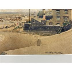 Walter Ernest Spradbery (British 1889-1969): Lyme Bay Devon for London & South Western Railway, watercolour signed and titled 26cm x 43cm