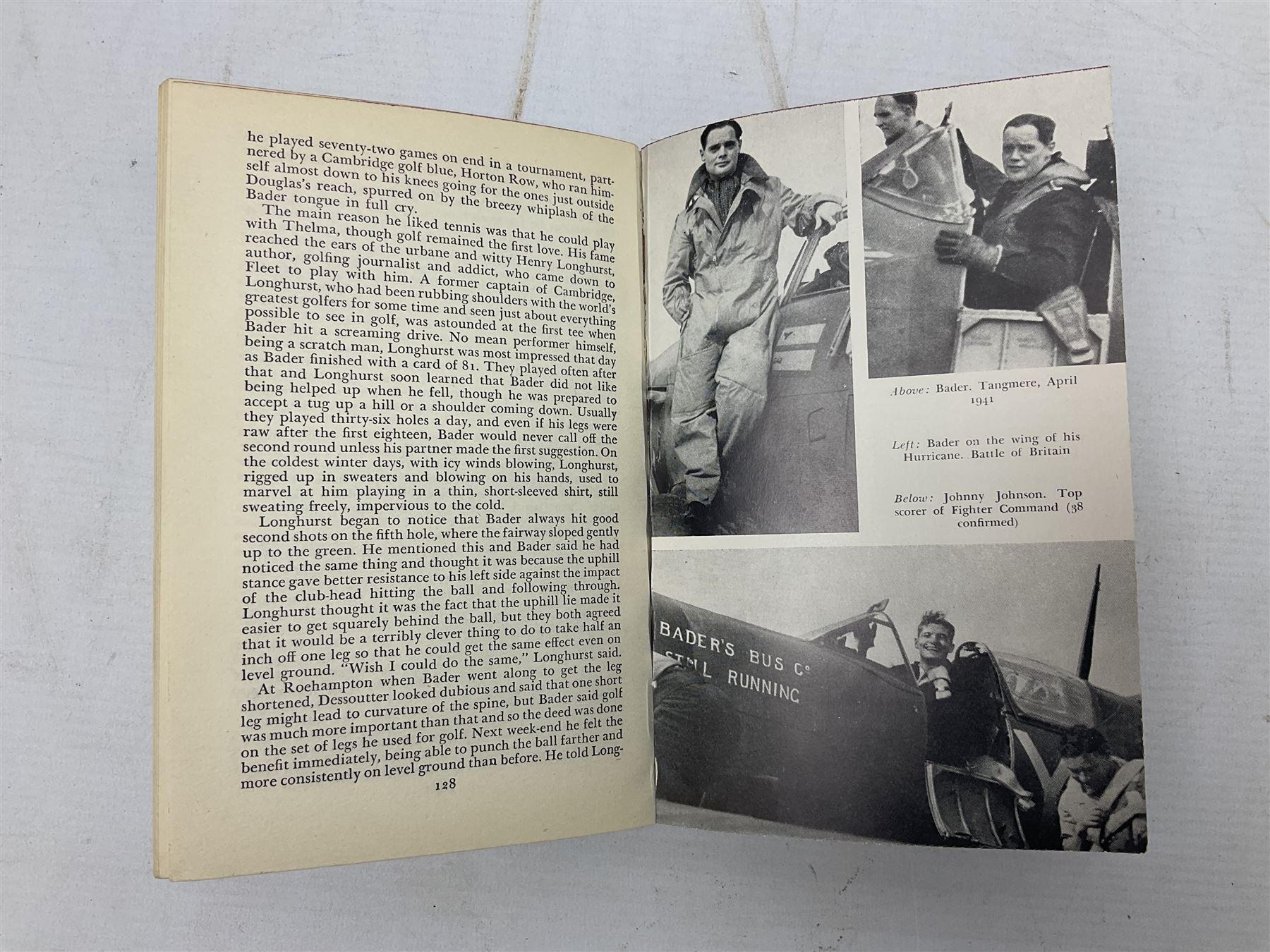 Douglas Bader signature - Reach For The Sky by Paul Brickhill. 1955 Companion Book Club Edition. Signed on the fep and dated 8/10/79.