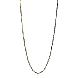 9ct gold box link chain necklace stamped 375, approx 6.9gm