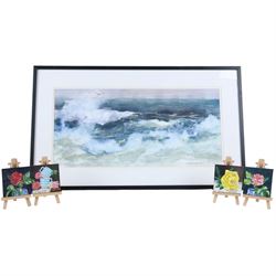 Sandra L Strohschein (American Contemporary): Lively Seascape, watercolour signed 22.5cm x...