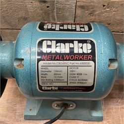 Clarke Metalworker CBG 6RSC bench grinder - THIS LOT IS TO BE COLLECTED BY APPOINTMENT FROM DUGGLEBY STORAGE, GREAT HILL, EASTFIELD, SCARBOROUGH, YO11 3TX